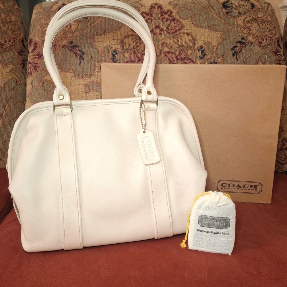 SOLD - NIB! Coach 4055 Vintage Leather Soft Satchel Bag in Bone